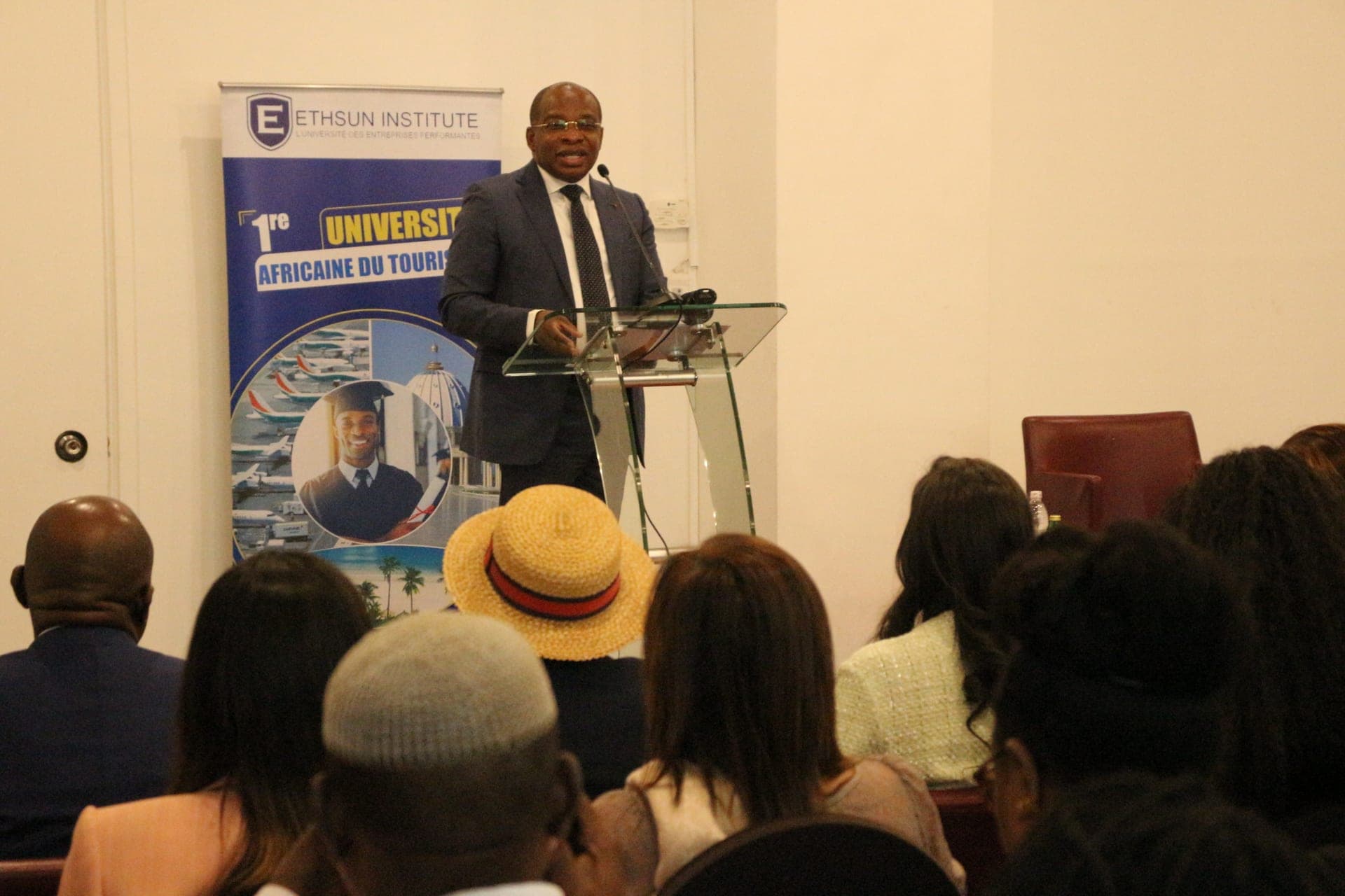 Executives in training seminar